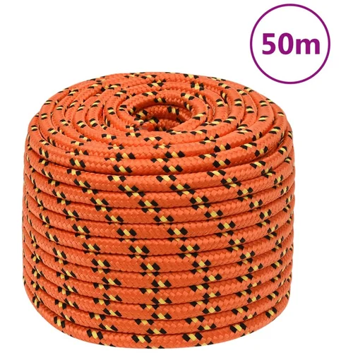 vidaXL Brodski konop narančasti 14 mm 50 m od polipropilena vidaXL Brodski konop narančasti 14 mm 50 m od polipropilena