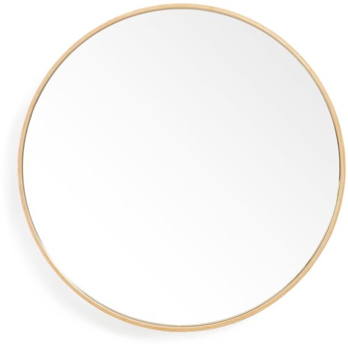 Wireworks n&amp;aacute;stěnn&amp;eacute; zrcadlo s r&amp;aacute;mem z dubov&amp;eacute;ho dřeva Glance, &amp;oslash; 45 cm Slike