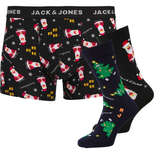 Jack & Jones set muške bokserice i čarape 12266774, Crni Cene