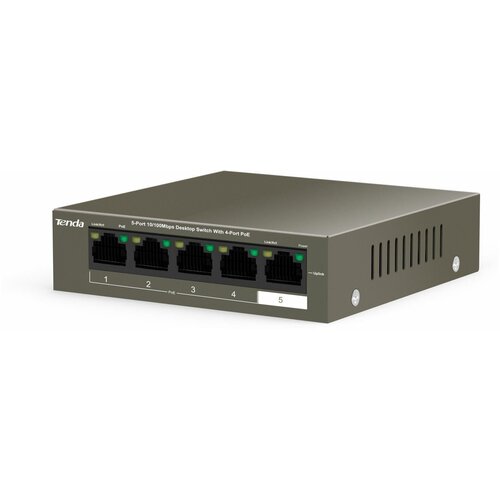 Tenda Stikalo 100M 05xRJ45 4x PoE Mini kovinsko ohišje, (20409768) Cene