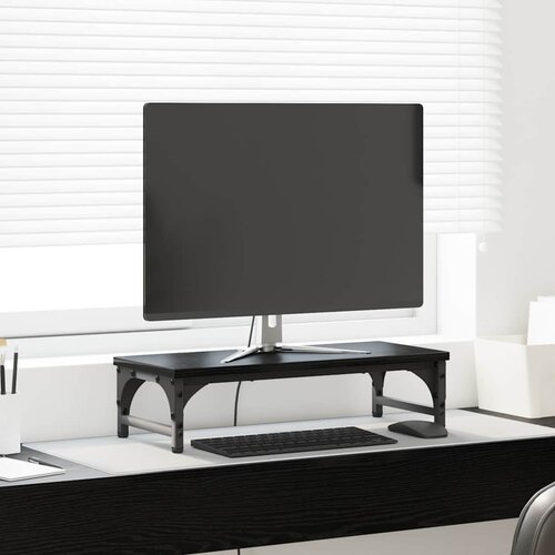 vidaXL Stalak za Monitor Crni hrast 55 x 23 x 14 cm Konstruirano drvo Cijene