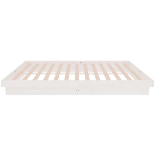  Okvir za krevet od masivnog drva bijeli 140 x 200 cm - Bijela 140 x 200 cm Slike