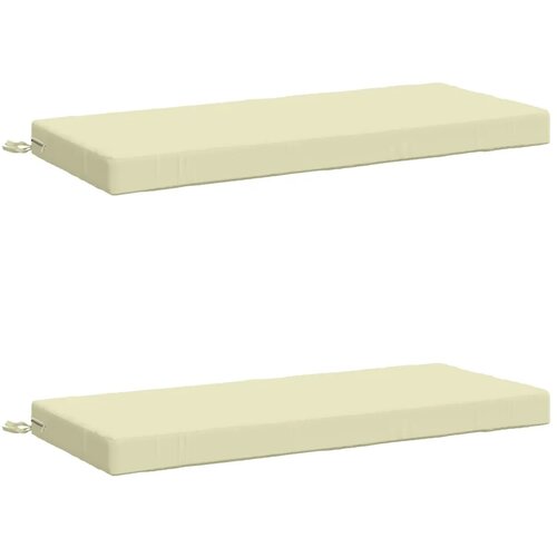  Jastučići za klupe - 2 dijela SOEST 2 kom. 100% poliester Krem - Krem 110 x 50 x 8 cm Poliester Cene