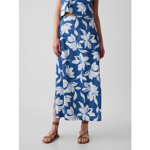 GAP Women&amp;#039;s blue linen skirt Slike
