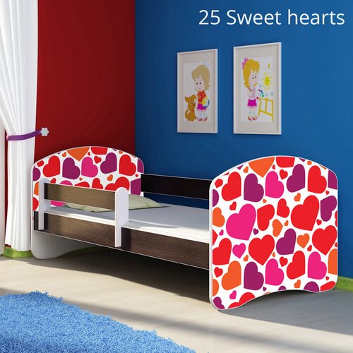  Otro&scaron;ka postelja ACMA z motivom, stranska wenge 140x70 cm 25 Sweet hearts Cene