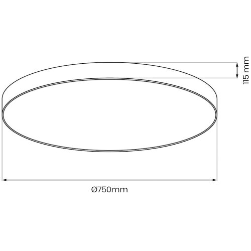  LED prigu&amp;scaron;iva stropna lampa SIENA LED/80W/230V 3000-6000K prečnik 75cm crna+DO Slike