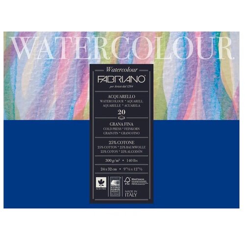 No Statovac Watercolor, blok CP, 24x32cm, 300gr, 20 lista, Fabriano Slike