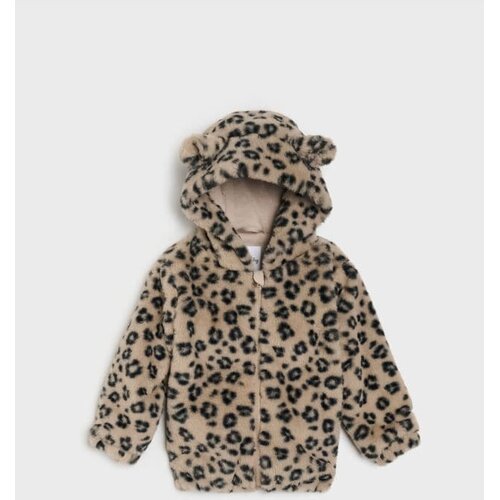 Sinsay Jakna od umjetnog krzna s kapuljačom i leopard uzorkom Cijene