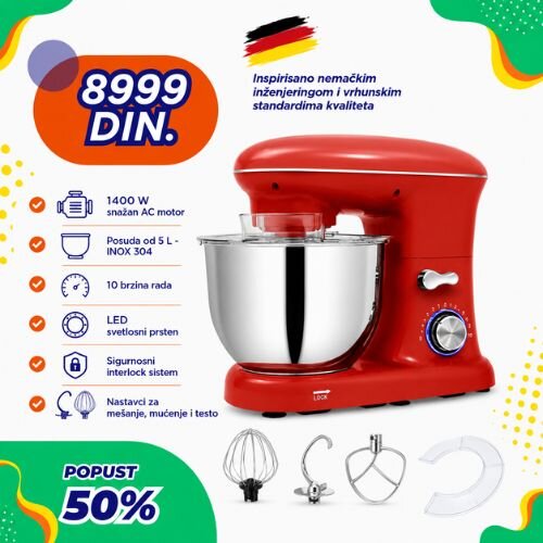 Zotrix Kuhinjski mikser robot RED Cene