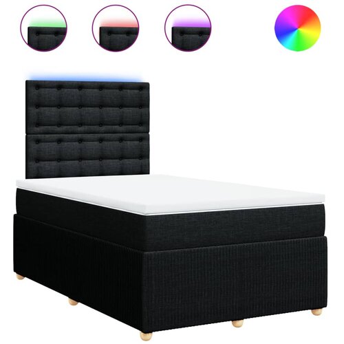 Maison Chic Box spring postelja - Vzmetna postelja z vzmetnico črna 120x190 cm blago SL4750, (21887797) Cene
