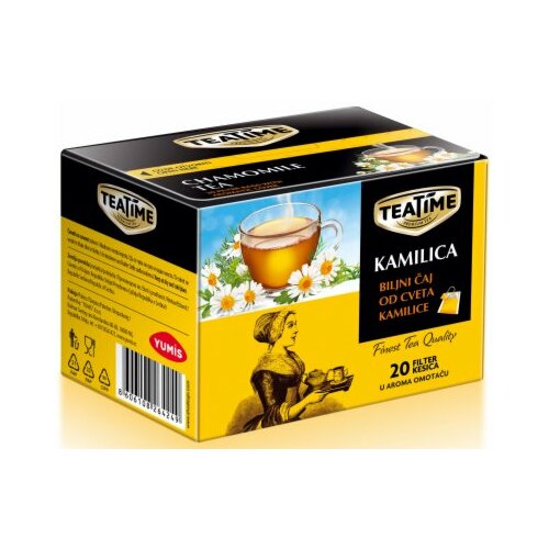 Yumis teatime kamilica čaj 20g kutija Slike