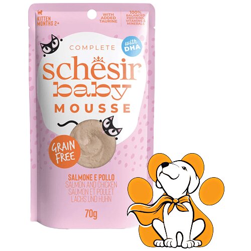 Schesir baby Cat Salmon And Chicken In Mousse 70 g, Hrana Sa Piletinom I Lososom Cene