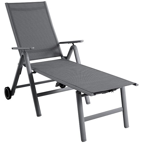 SUNFUN maja ležaljka za sunčanje (š x d x v: 75 x 189 x 108 cm, antracit, s podesivim naslonom za leđa) Cijene