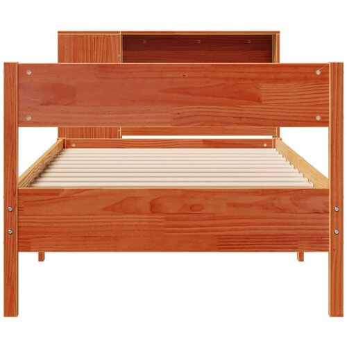 VidaXL Krevet s regalom za knjige bez madraca 90 x 190 cm od borovine Slike