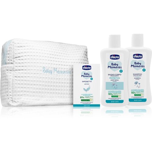 Chicco Baby Moments Blue poklon set (za djecu od rođenja) Cijene