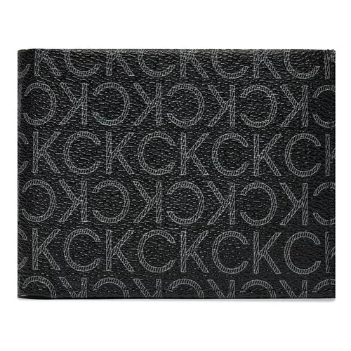 Calvin Klein Velika moška denarnica Ck Must Mono Trifold 10Cc W/Coi K50K511677 Črna