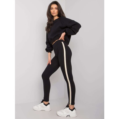 RUE PARIS Leggings-RV-LG-7324.63-black Cene