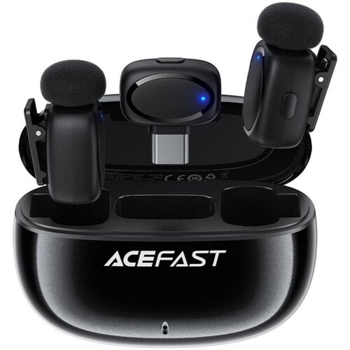 Acefast Bežični mikrofon R2 USB-C 2 komada - crni Slike