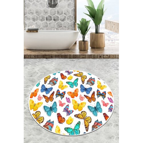Lessentiel Maison prostirka za kupatilo Dolina leptira, 100 cm, šarena Cene