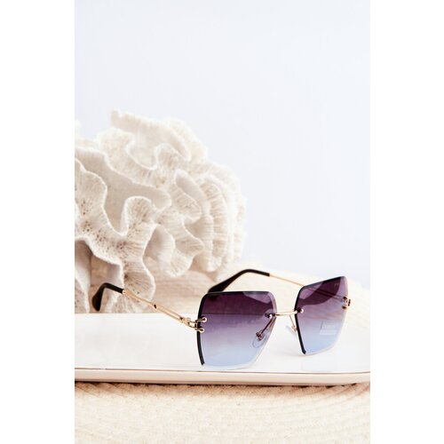 Kesi Women's sunglasses with UV400 tinted lenses gold-blue Cene