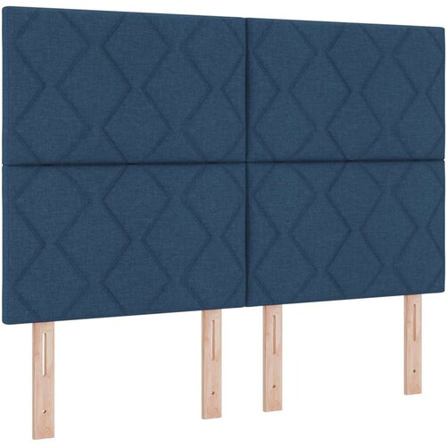 vidaXL Krevet s podnicom s madracem i klupom plavi 140x190 cm tkanina Cene