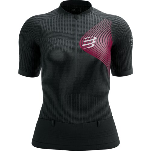  Majica Compressport Trail Postural SS Top Woman Black/Persian Red - L Cijene