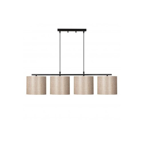 Opviq visilica valiz, crno/ bež, metal/ platno, 110 x 25 cm, visina 120 cm, promjer sjenila 20 cm, visina 22 cm, podesiva visina, duljina kabla 90 cm, 4 x E27 40 w, valiz - 4706 Slike