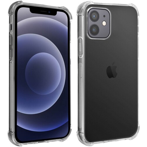 AVIZAR Ovitek iz mehkega silikona za iPhone 12 / 12 Pro z ojacanimi vogali, odporen proti udarcem - prozoren, (20626536) Cene