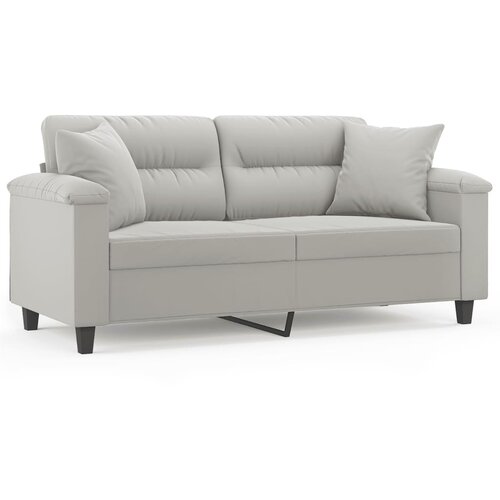 Maison Chic kavč - Sofa - Kanape dvosed z blazinami sv. siv 140 cm tkanina iz mikrovlaken, (21727629) Slike