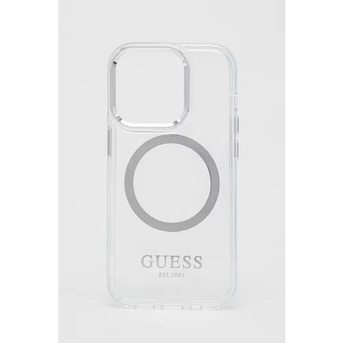 Guess Etui za telefon iPhone 14 Pro 6,1" srebrna barva