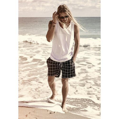 Urban Classics Plus Size Check Black/White Swimsuit Slike