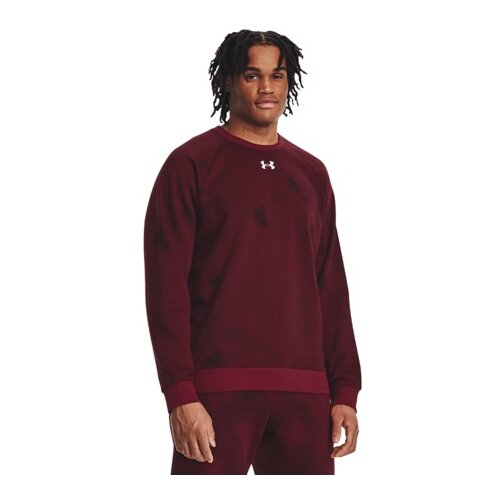Under Armour UA Rival Fleece Printed Crew LS Shirt, Dark Maroon/White - XXL, (20798835) Slike