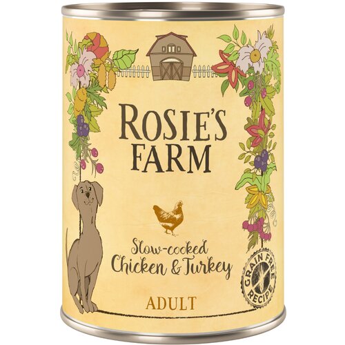 Rosie&amp;#039;s Farm Adult 6 x 400 g - Pi&amp;scaron;čanec &amp;amp; puran Slike