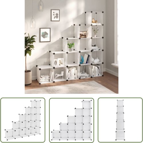 The Living Store Kockasta omarica za shranjevanje s 15 kockami prozoren PP - Kockasta Omarica Za Shranjevanje, (21744567) Cene