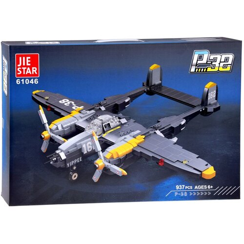  Konstrukcijske kocke borbeni zrakoplov P-38, 937 dijelova Slike