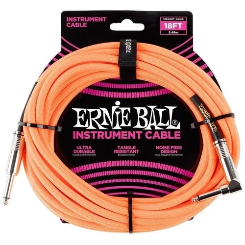 Ernie Ball P06084-EB Narančasta 5,5 m Ravni - Kutni