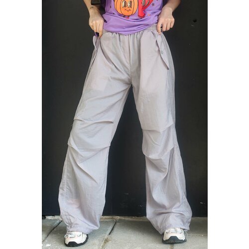Madmext Dyed Gray Parachute Jogger Women's Trousers Slike