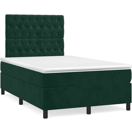Box spring krevet s madracem tamnozeleni 120x200 cm bar&amp;scaron;unasti Slike
