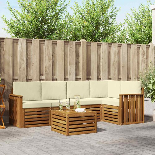  Set vanjskih sofa 6 kom. Prirodna i krem Poliester Cene