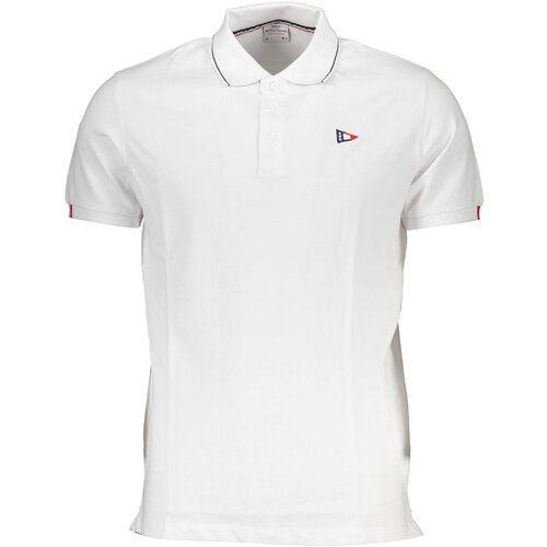 SCUOLA NAUTICA NAUTICAL SCHOOL WHITE MEN&amp;amp;#39;S SHORT SLEEVED POLO SHIRT Slike