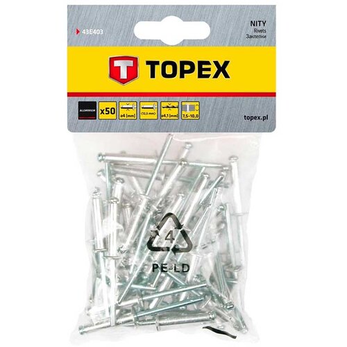  Zakovice aluminijske 4x12 50 kom Topex Cijene