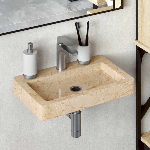  Zidni umivaonik krem 38 x 24 x 6,5 cm mramorni Cijene