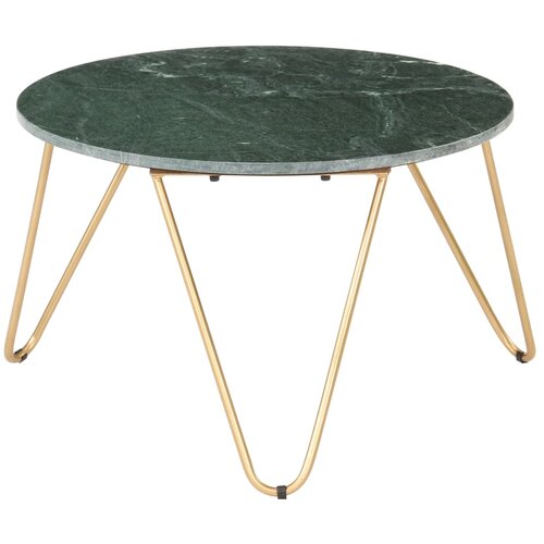 The Living Store Klubska mizica zelena 65x65x42 cm kamen z marmorno teksturo - Klubska Mizica, (21573407) Slike
