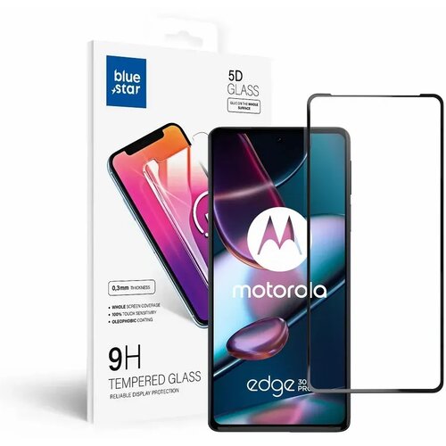 Blue Star kaljeno staklo sa okvirom za &ndash; Motorola Edge 30 Pro crno Cijene