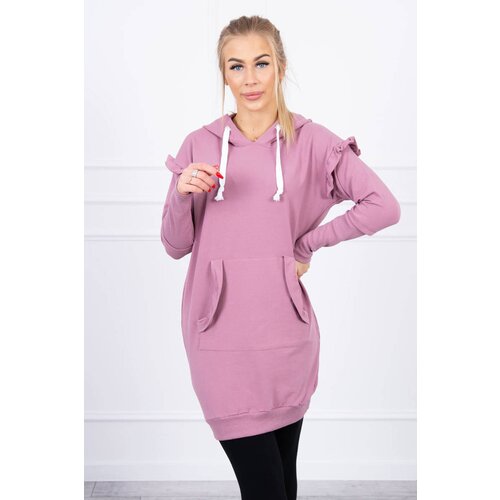 Kesi Dress with decorative ruffles and hood navy pink Cijene