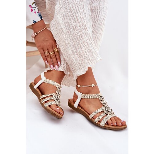 ARTIKER Women's Flat Sandals With Woven Straps Cene