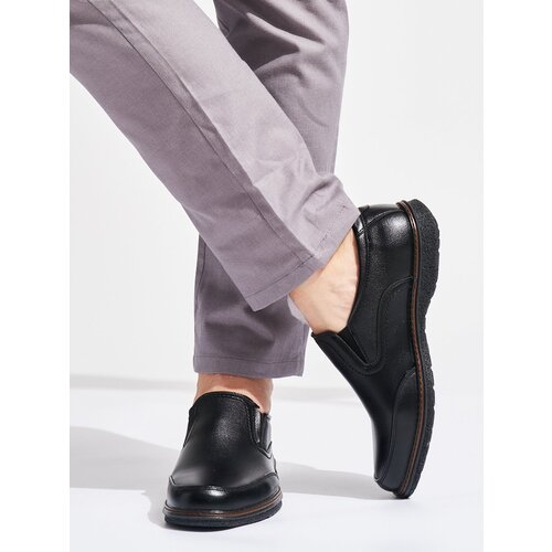 Shelvt men's black slip-on shoes Cene