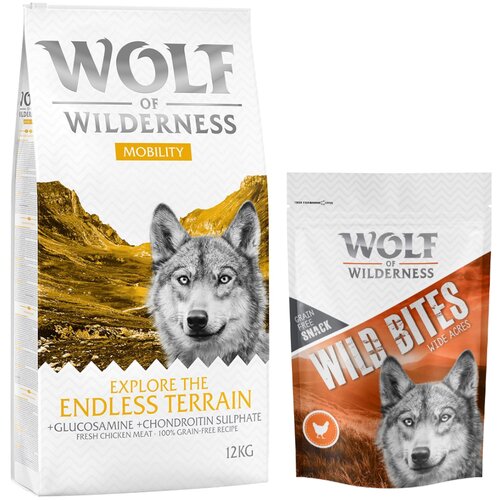 Wolf of Wilderness 12 kg suhe hrane + Snack gratis! - &amp;quot;Explore The Endless Terrain&amp;quot; Mobility - brez žit + Wide Acres - pi&amp;scaron;čanec (monoprotein) Slike