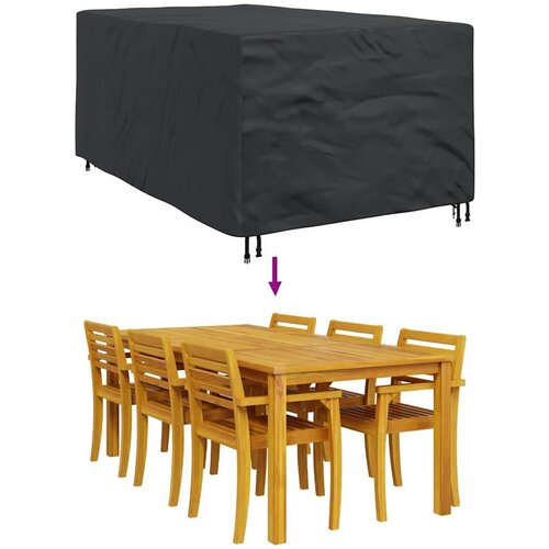 VidaXL Navlaka za vanjski namje&amp;scaron;taj Crna 143 x 225 x 90 cm 210D Slike