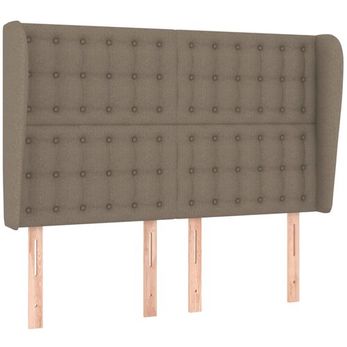 Maison Chic posteljno vzglavje - vzglavna omarica - nočna omarica z u&amp;scaron;esi taupe 147x23x118/128 cm blago, (21709322) Slike